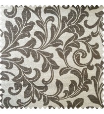 Grey cream and brown color beautiful traditional designs texture finished background swirls bold finished pattern polyester main curtain